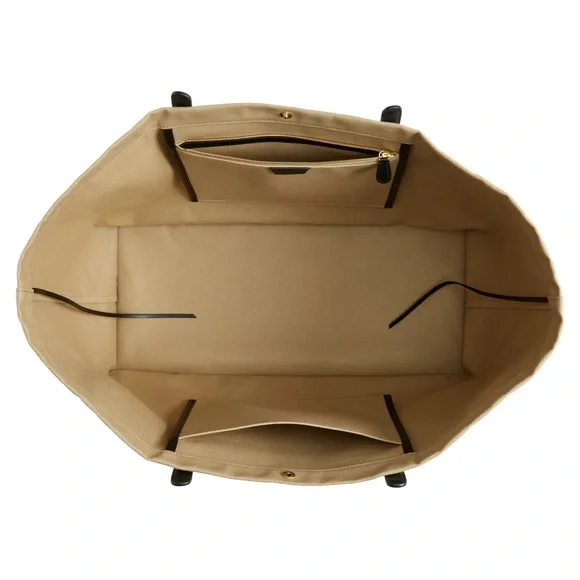 The Row XL Idaho Tote Being Canvas Leather Trim W1592 W253 + Pouch - Picture 7 of 16